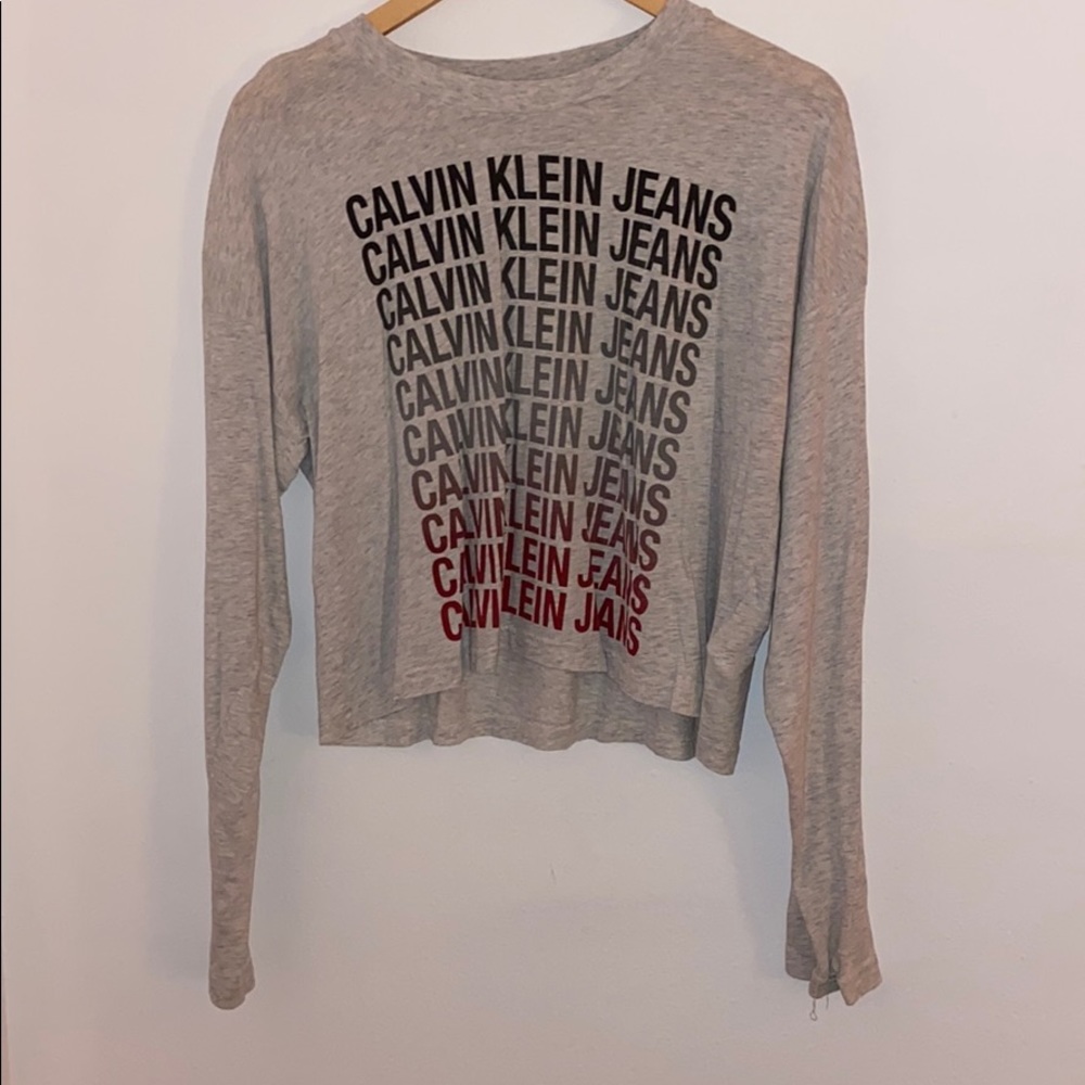 Calvin Klein Jeans long sleeve crop top